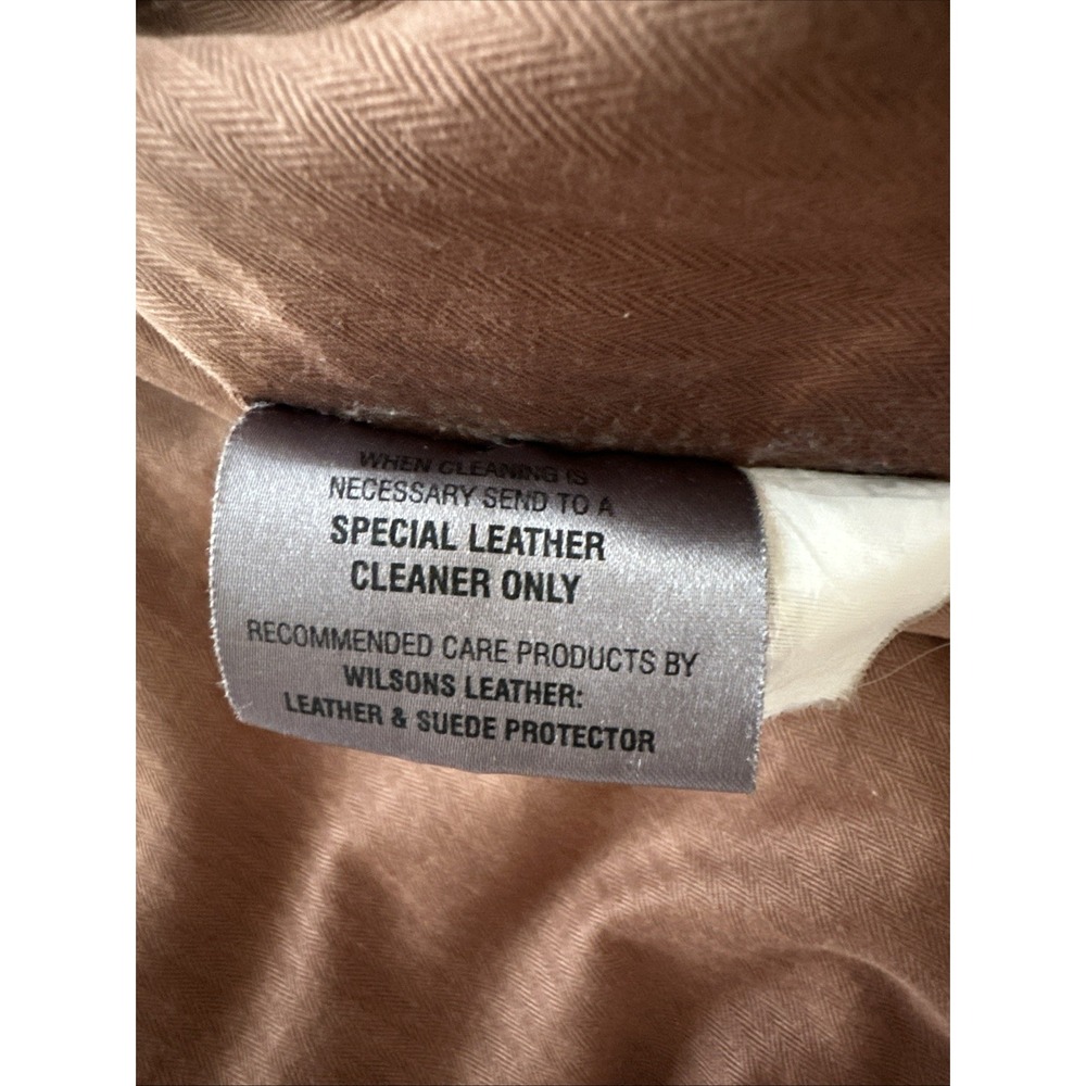 VTG Wilsons Men's Leather Jacket Size XL Brown Distressed Motorcycle Jacket - Picture 9 of 10